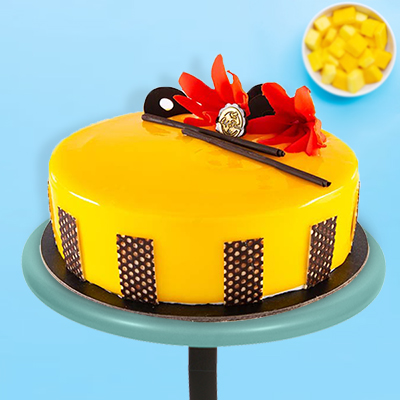 "Round shape Mango Magnifique Cake -1Kg (Bangalore Exclusives) - Click here to View more details about this Product